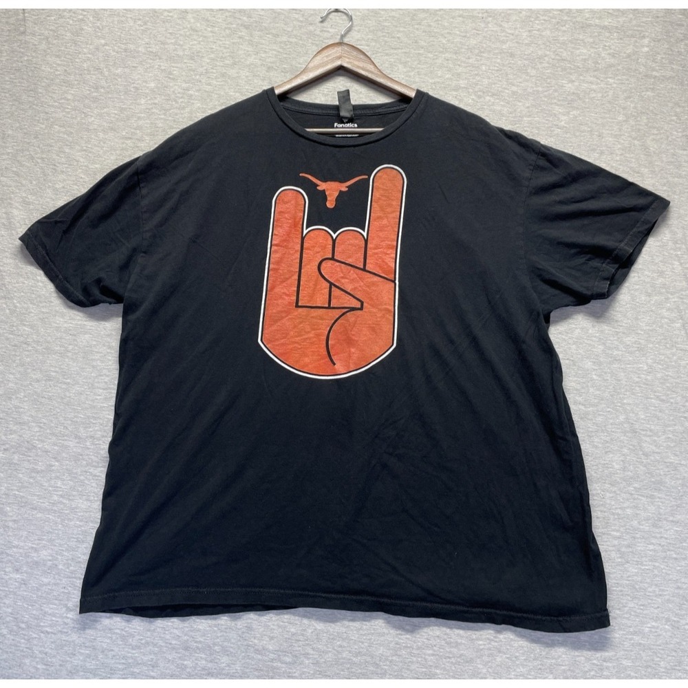 Texas Longhorns T-Shirt Mens 2XL Black Graphic Fanatics NCAA Football Sports